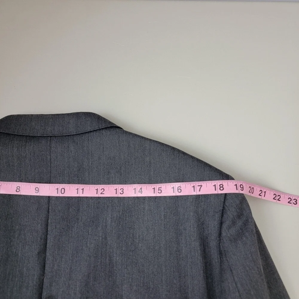 J Crew Ludlow Blazer Jacket Single Breasted Mens 40R Gray Double Vented Collared
